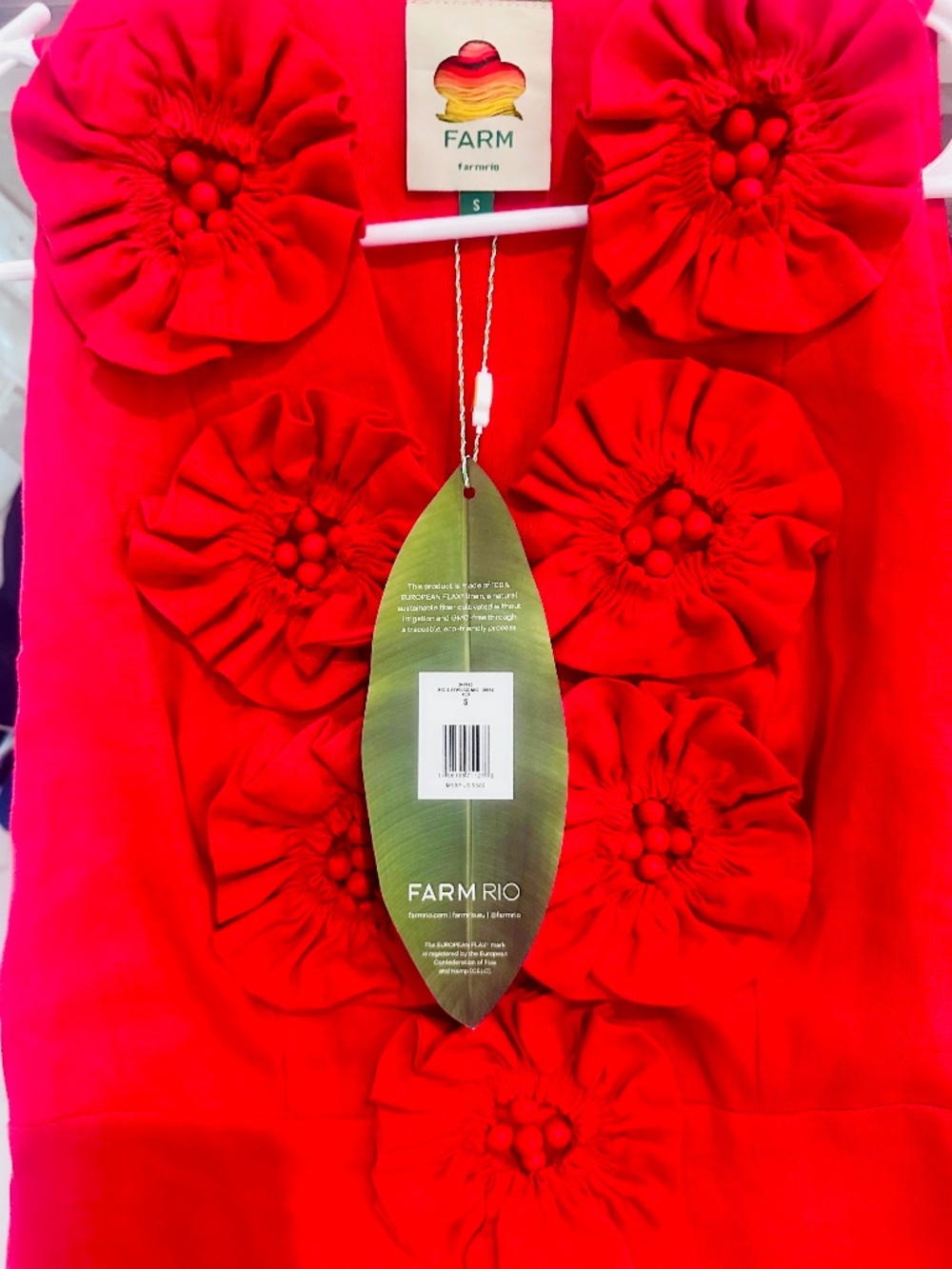 Red 3d Flower Maxi Dress - Picture 5 of 6